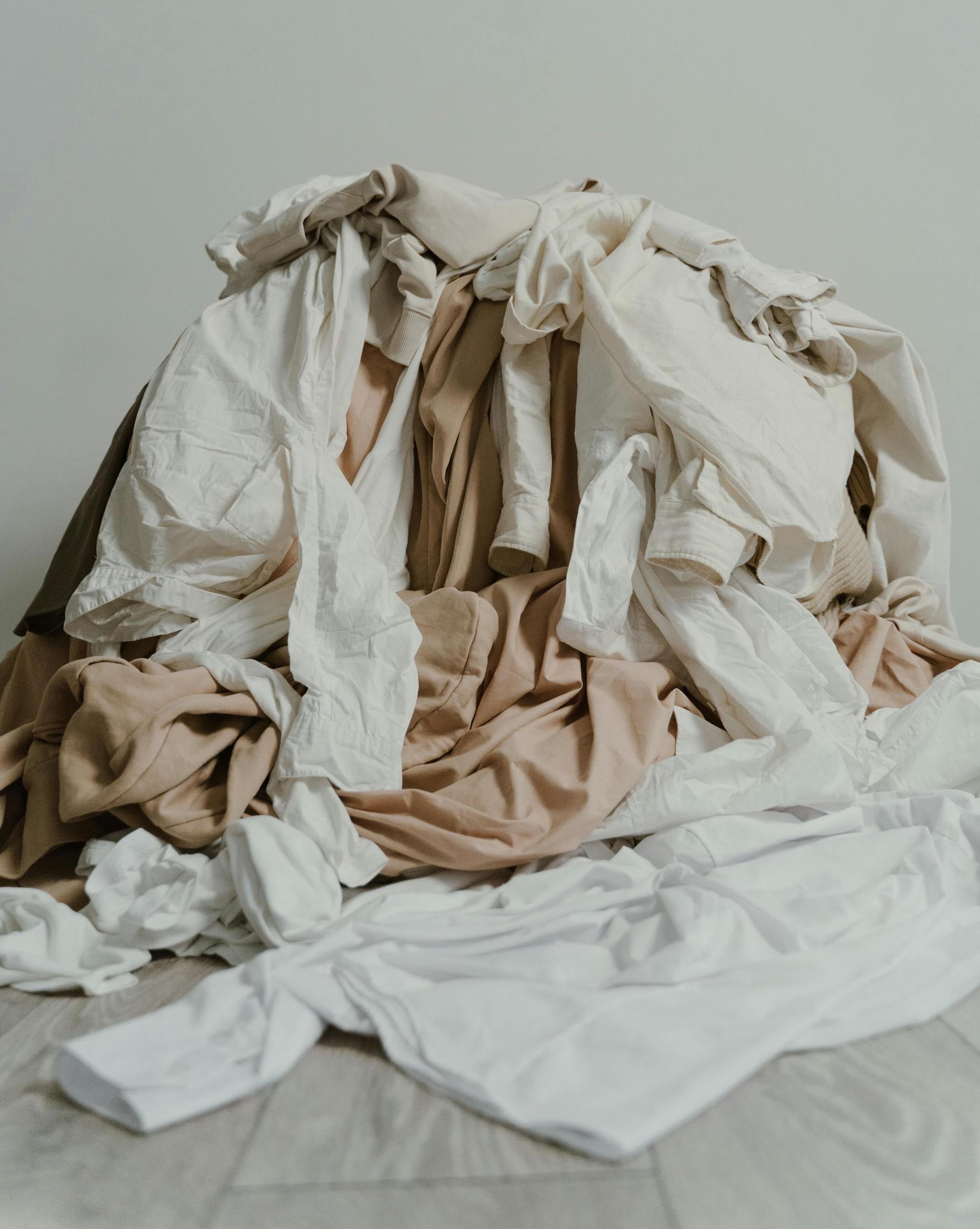 Piles of clothing