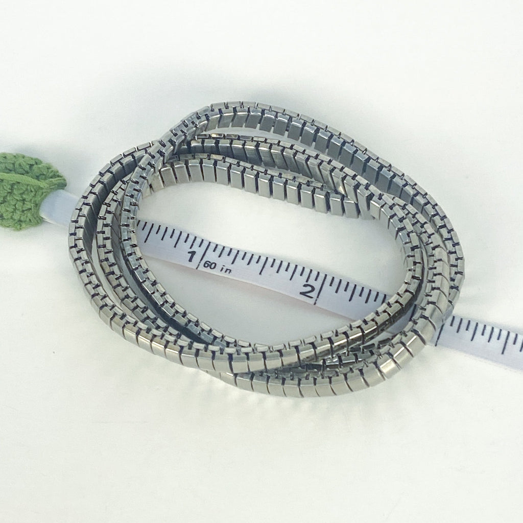 Silver Tone Expansion Band Bracelet