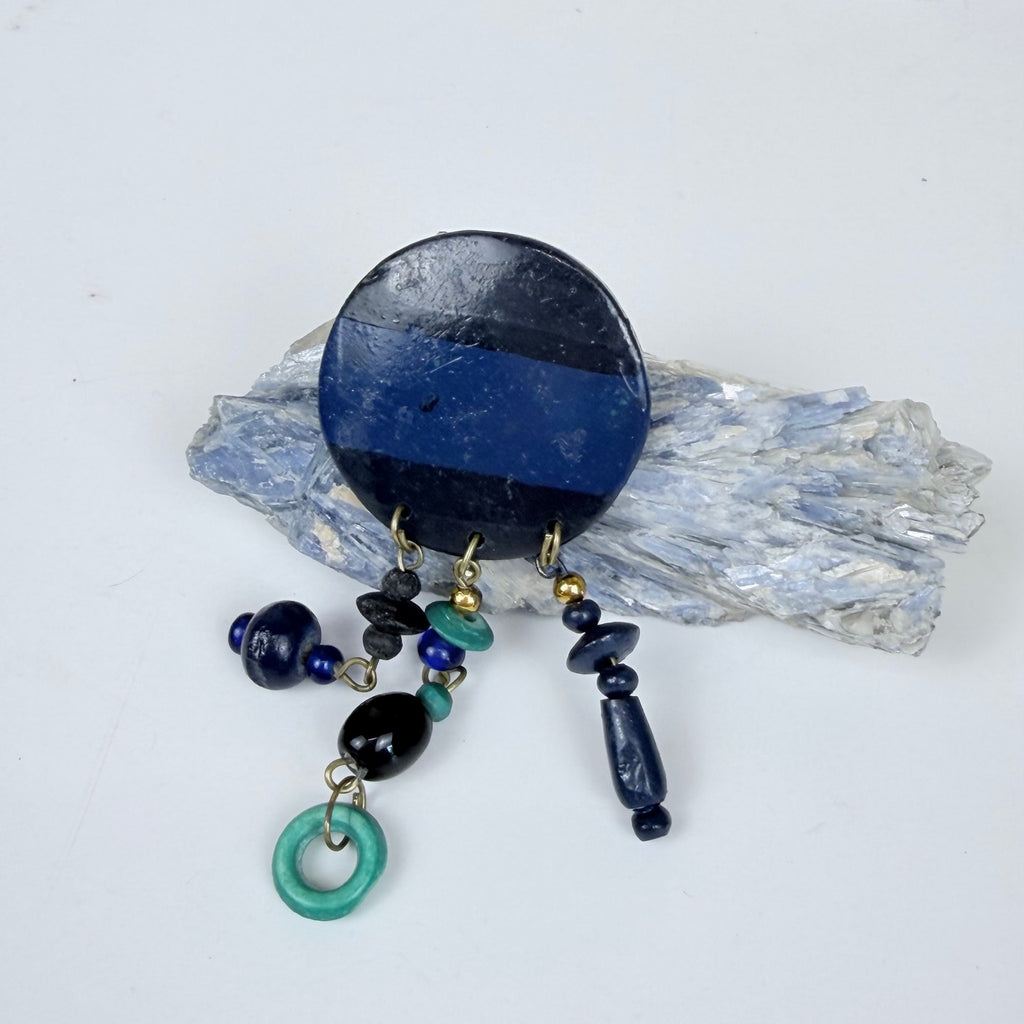 Vintage Brooch Made in India Dangly Pin