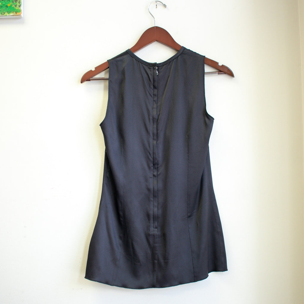 Dolce & Gabbana Black Silk Sleeveless Top Size 40