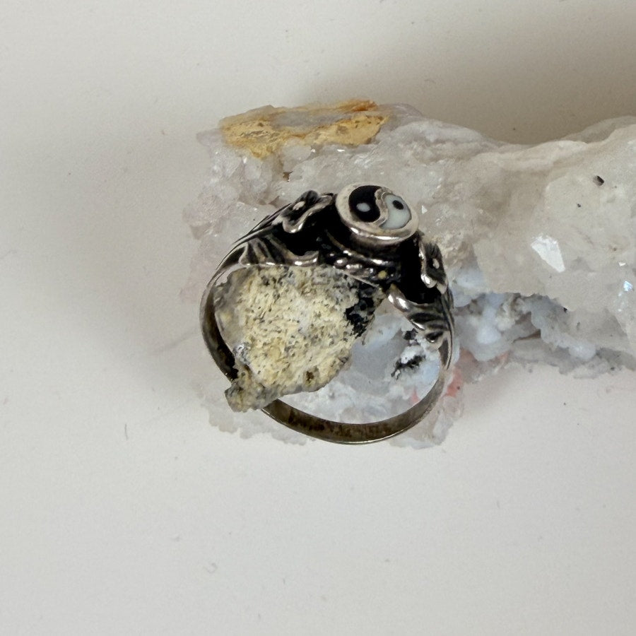 Silver Yin Yang Ring Size 8.5