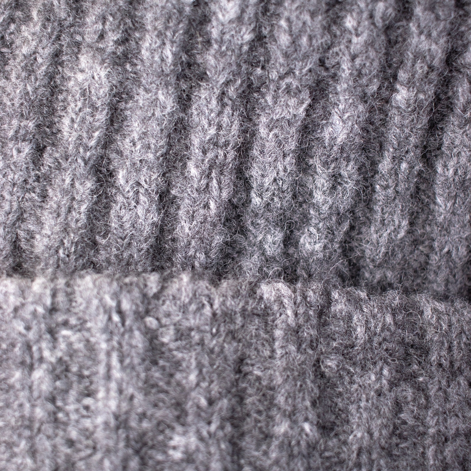 Hyer Goods Charcoal Alpaca Chunky Wool Rib Beanie