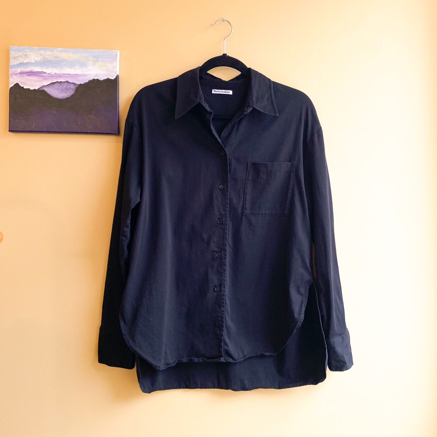 Eli Oversized Shirt Reformation Black Size S