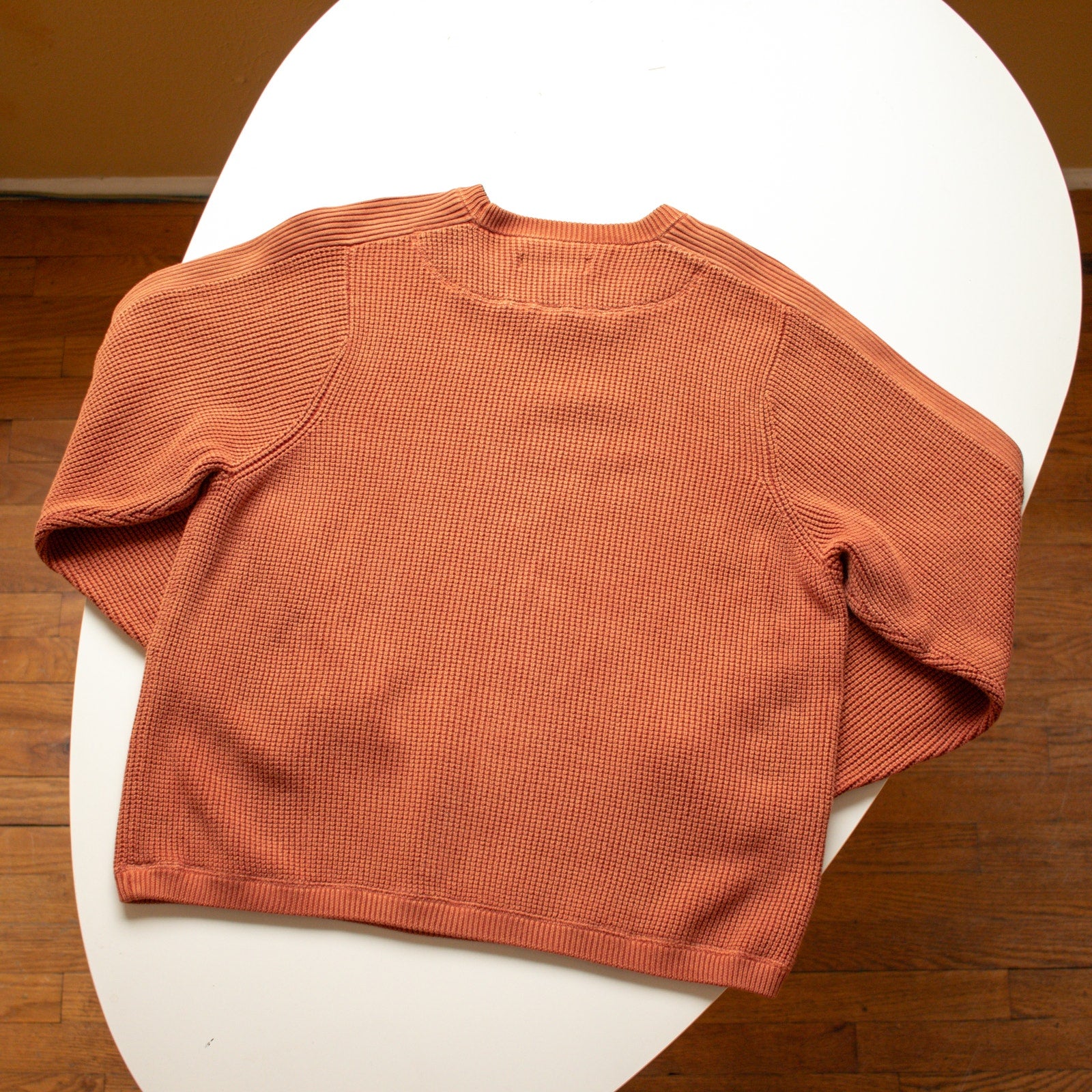 Vintage Rust Knit 90s Crew Neck Sweater Size Large