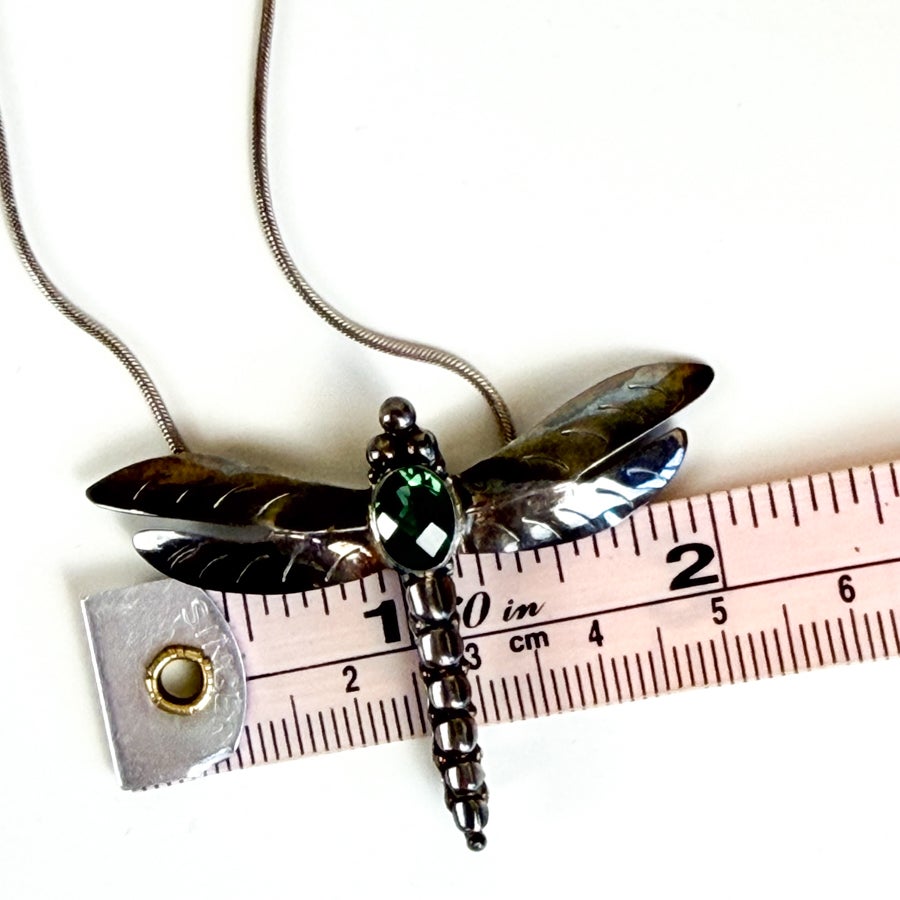 Sterling Silver Dragonfly Pendant Necklace