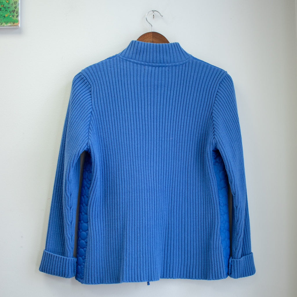 Y2K Cobalt Blue Quilted Zip-up Size XL