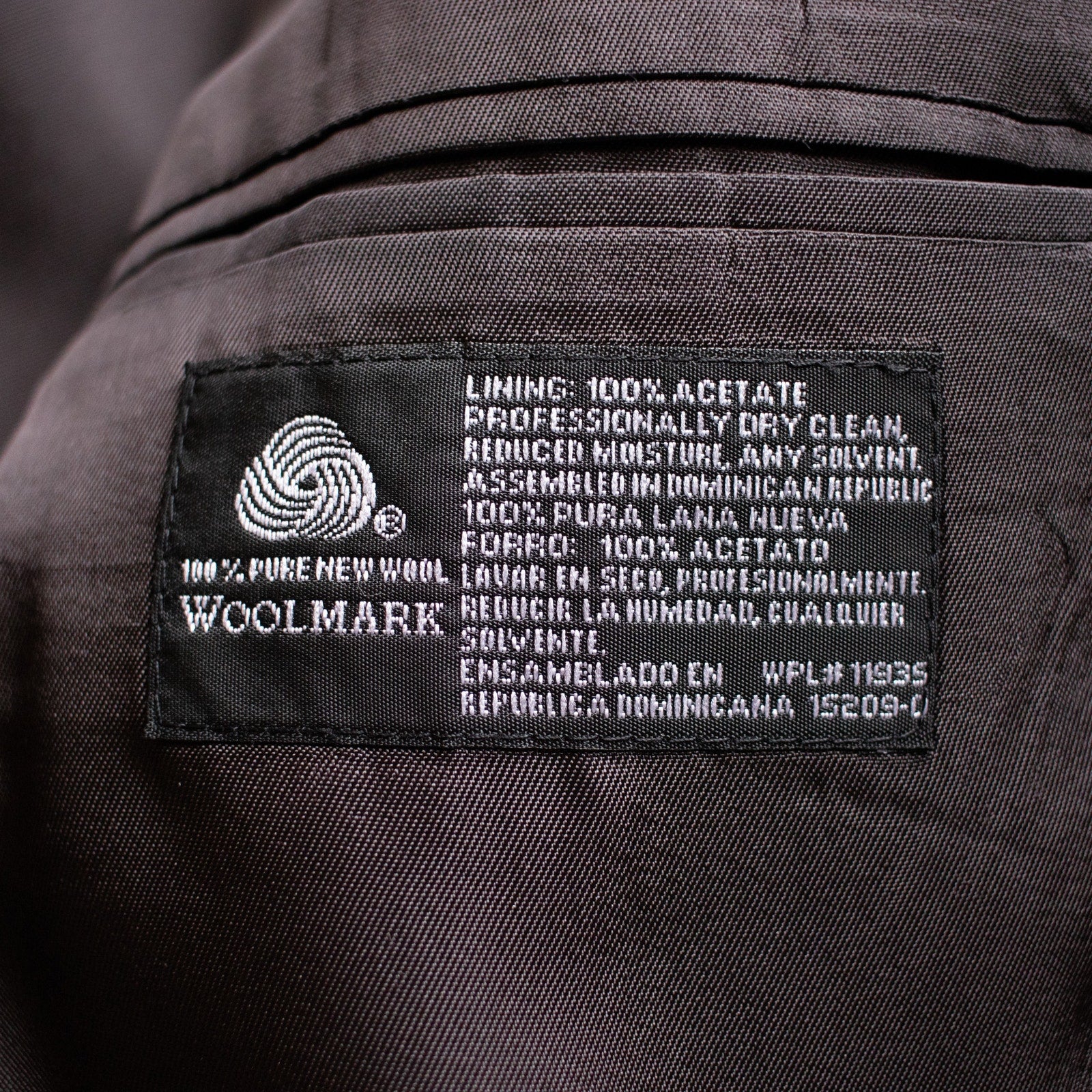 Stafford Wool Dark Blue-Gray Men's 2 Button Blazer Size 42R