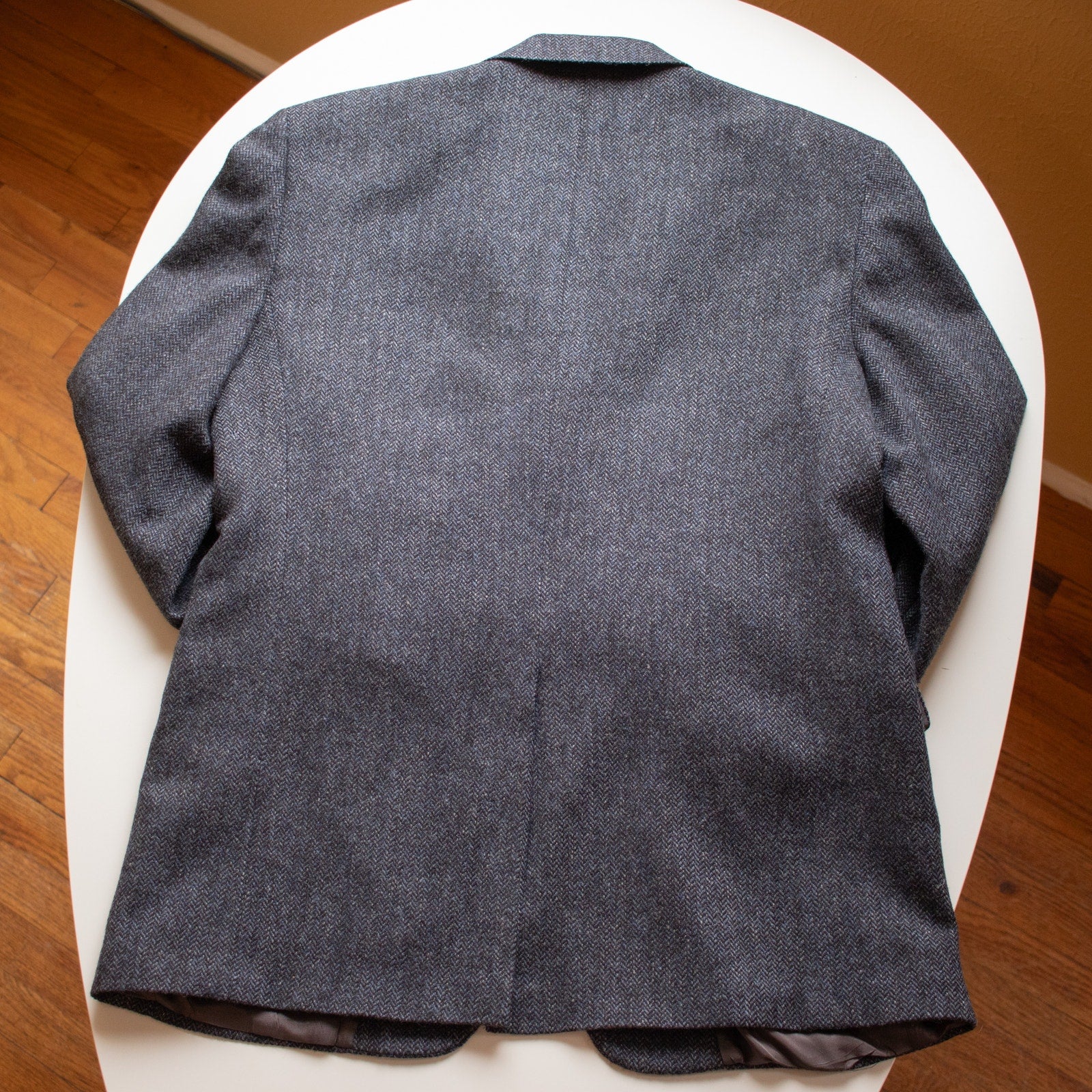 Stafford Wool Dark Blue-Gray Men's 2 Button Blazer Size 42R