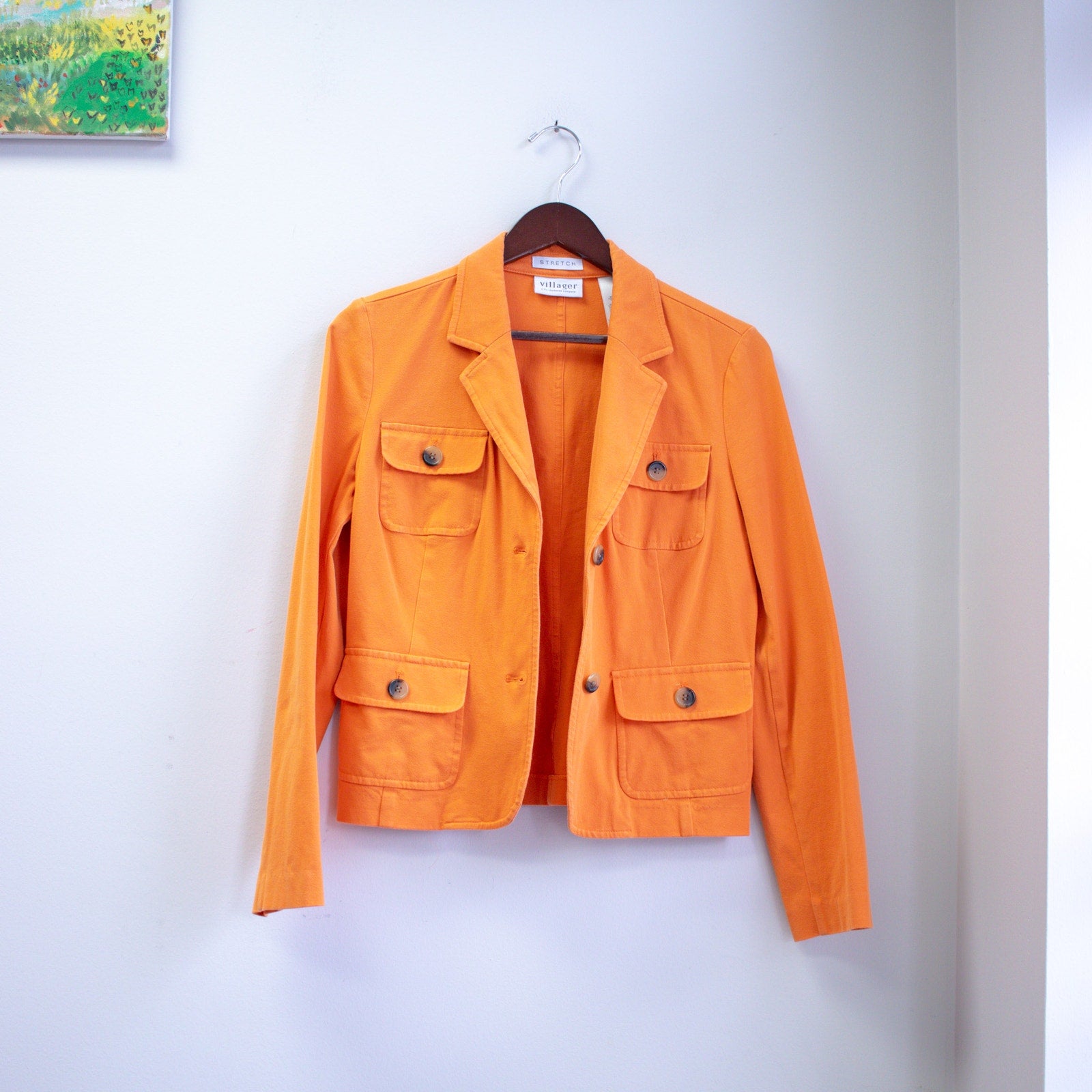 Vintage Liz Claiborne Orange Blazer Size 10