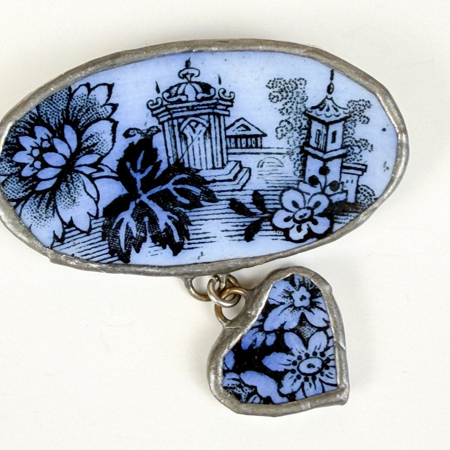 Handmade Vintage Ceramic Brooch