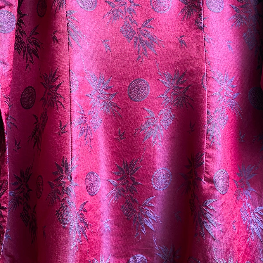 Cheong-Sam Top Red & Purple Size XL