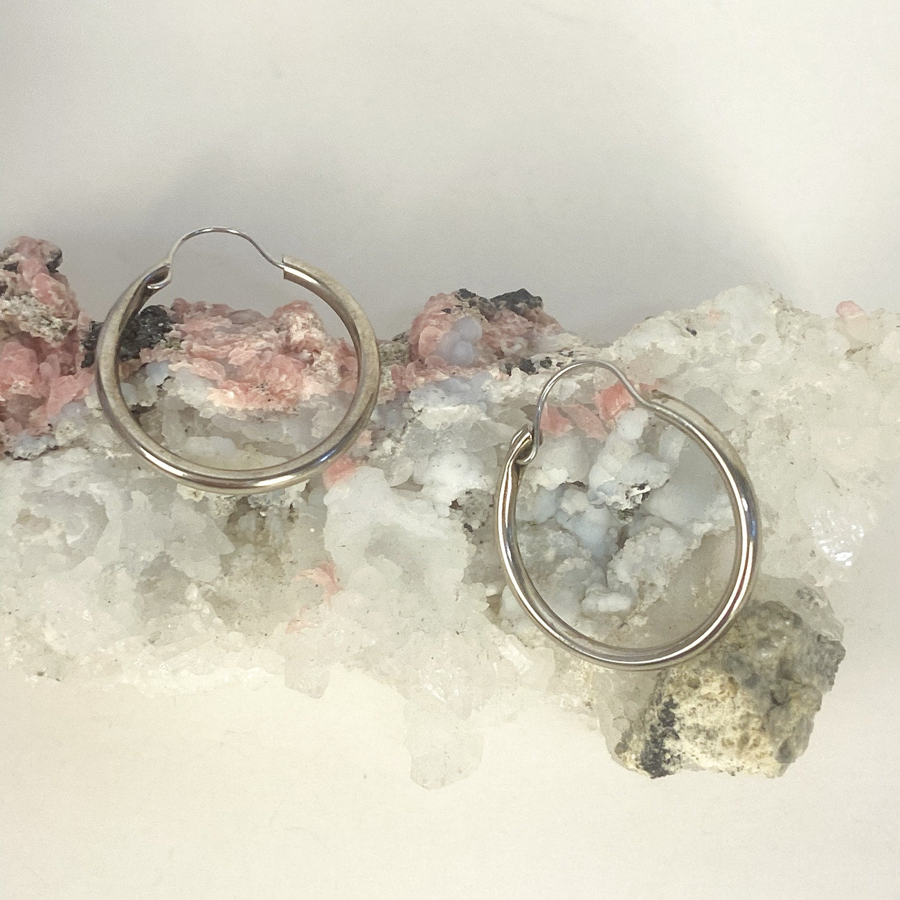 SIlver Earrings Silver Plated Brass Endless Hoop Earrings .75 Inches