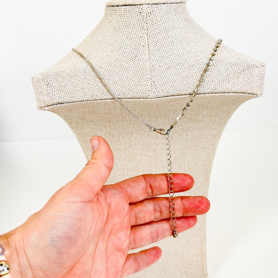 Rhinestone Y Necklace