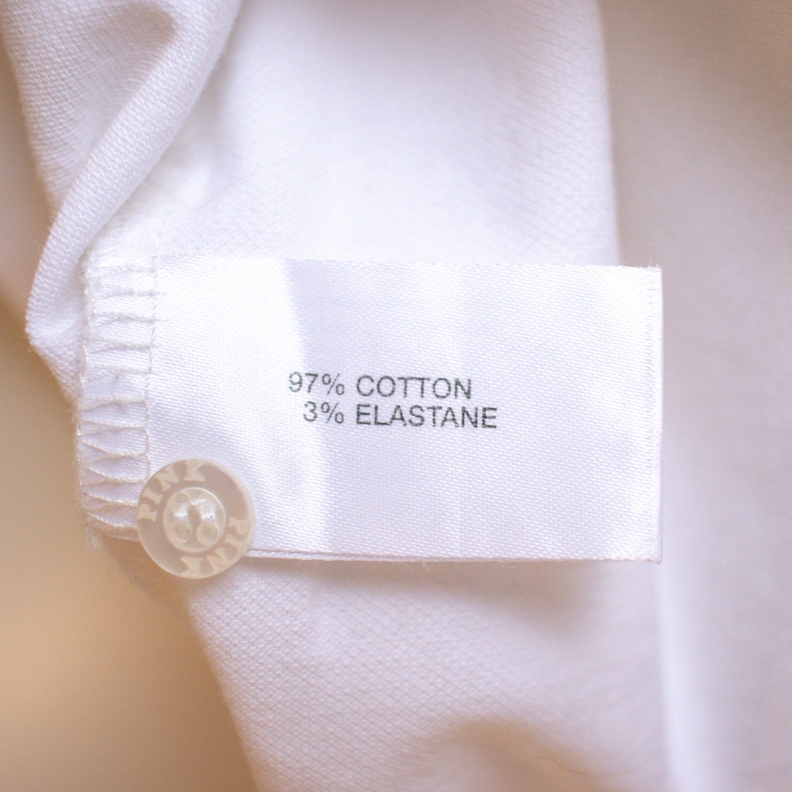 PINK Jerome Pink Red and Blue Striped White Polo Shirt Size Large