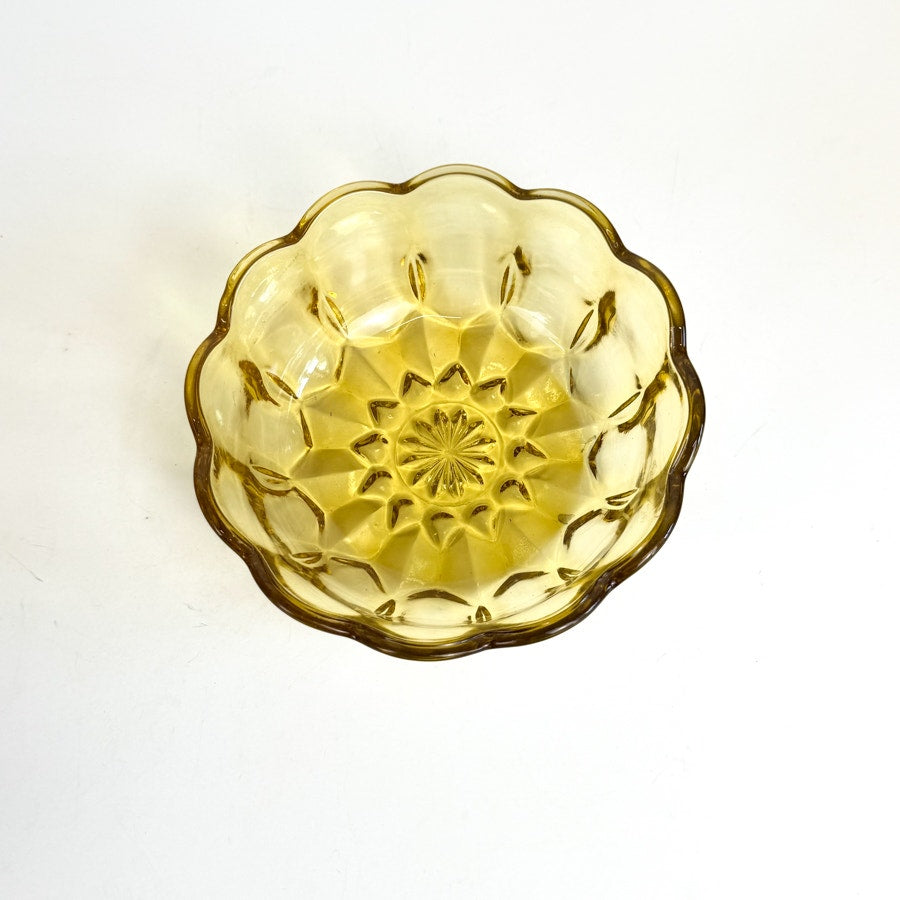 Anchor Hocking Amber Glass Bowl Fairfield Pattern Small Dish