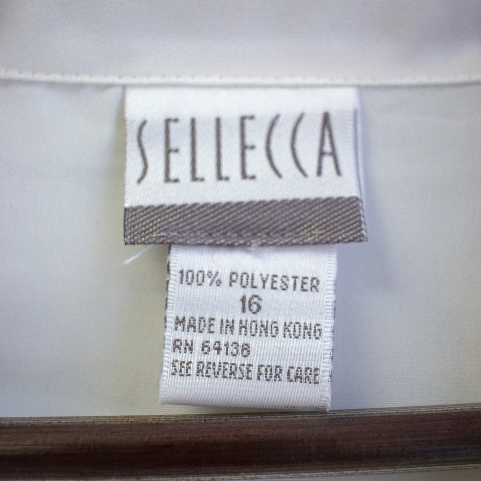 Vintage Sellecca Sheer Floral Sleeve Silky Button-up Size 16