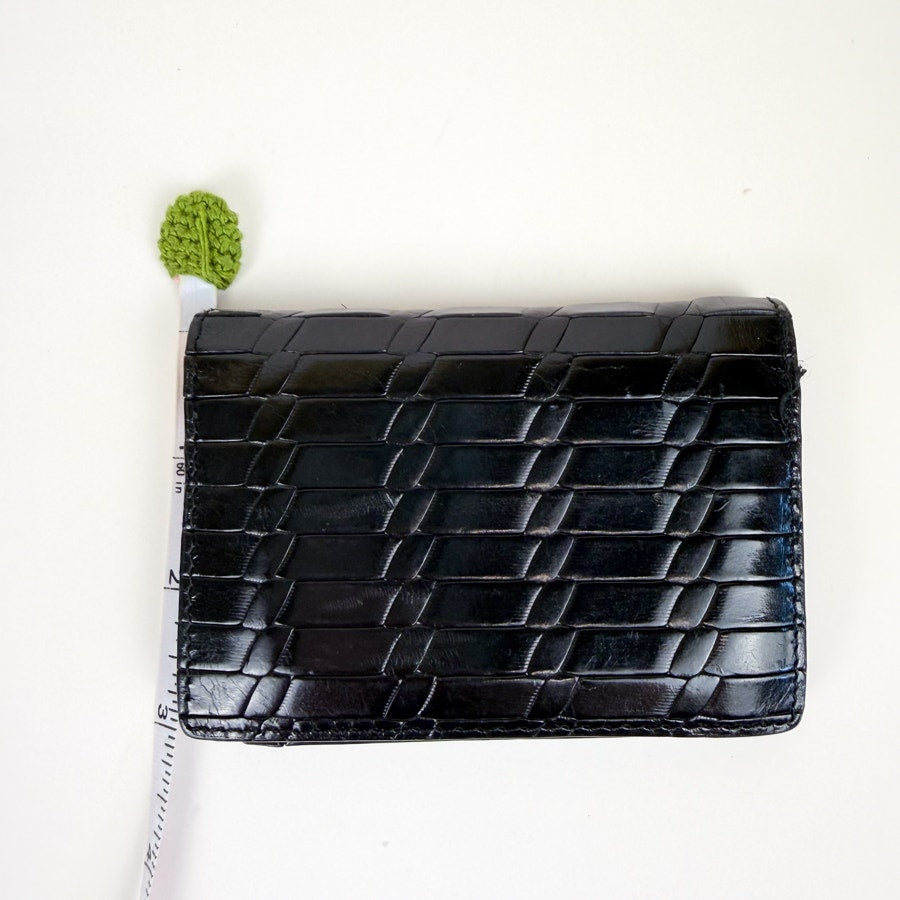 Black Woven Leatherette Wallet
