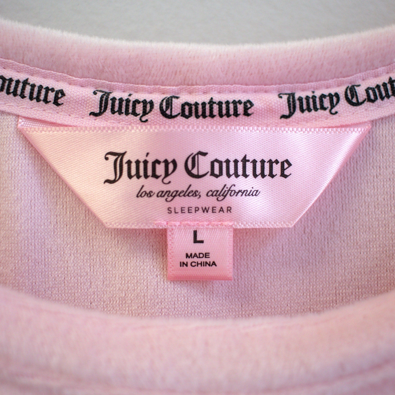 Juicy Couture Pink Velour Tank Top Size Large