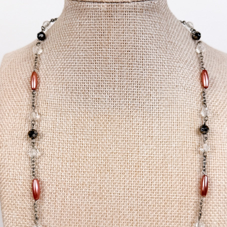 New York and Company Long Beaded Necklace
