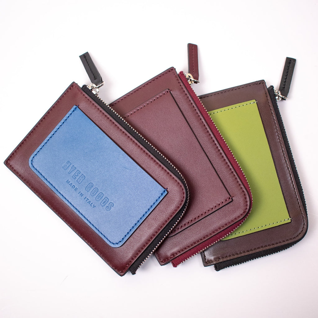 Hyer Goods Burgundy Piccolo Zipper Card Wallet