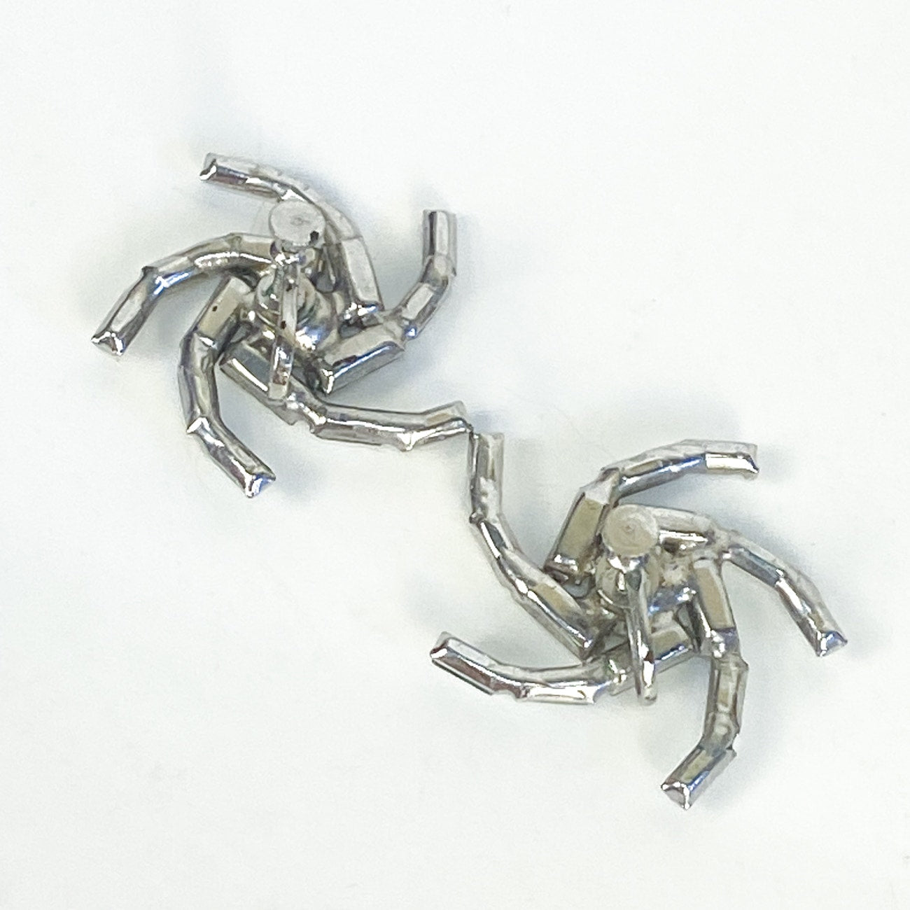 Clip on Earrings Vintage Rhinestone Swirl Screw Back Earrings