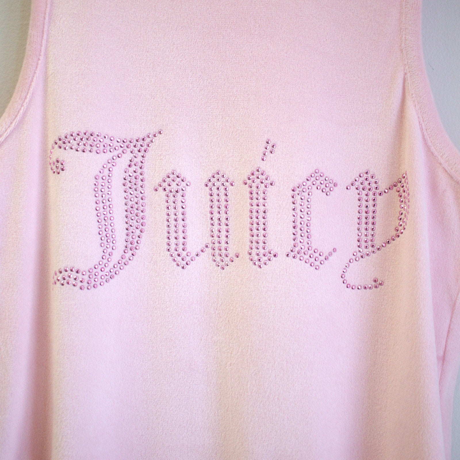 Juicy Couture Pink Velour Tank Top Size Large