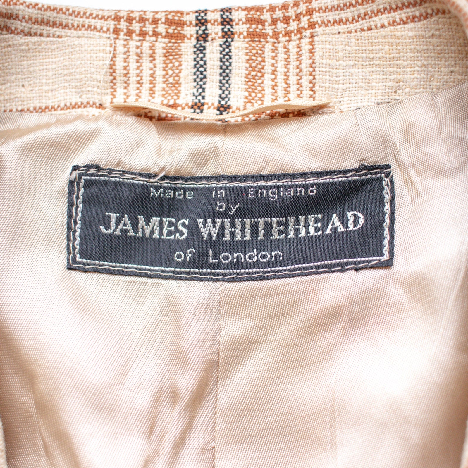 James Whitehead Brown Plaid Blazer Sport Jacket Men's Large