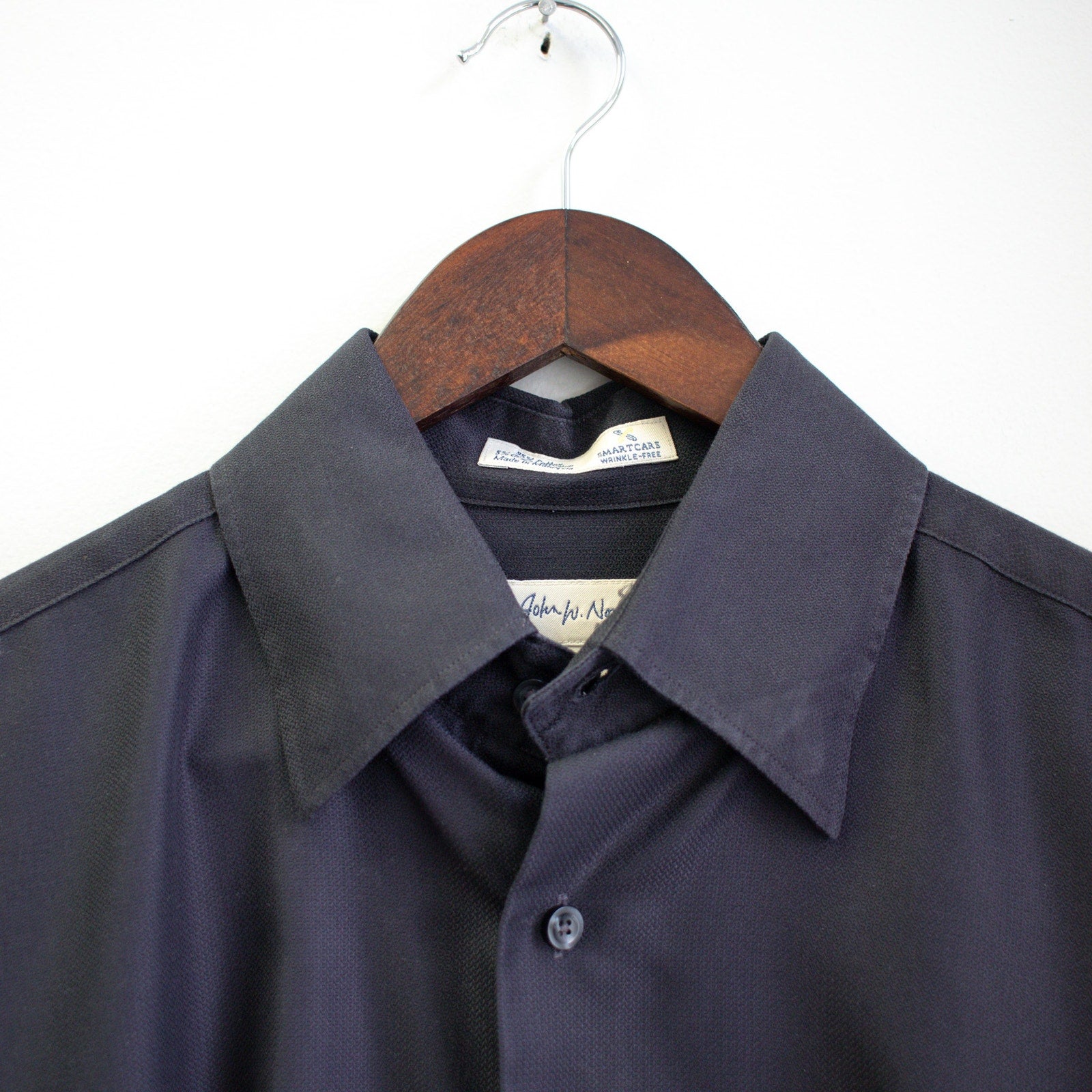 John W. Nordstrom Men's Medium Tailored Black Dress Shirt