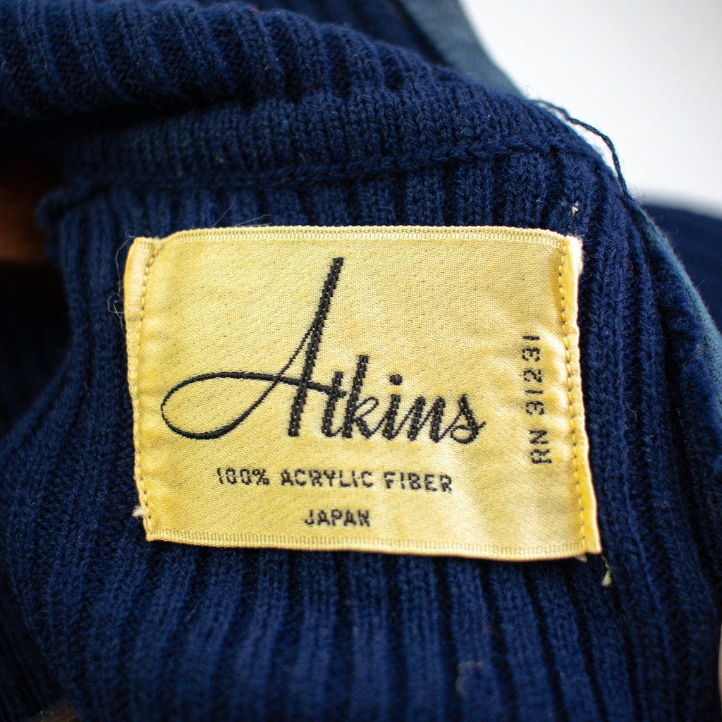 Vintage Navy Blue Turtleneck Sweater Size Medium