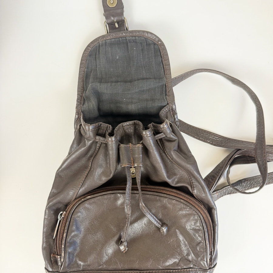 Brown Mini Backpack Vintage