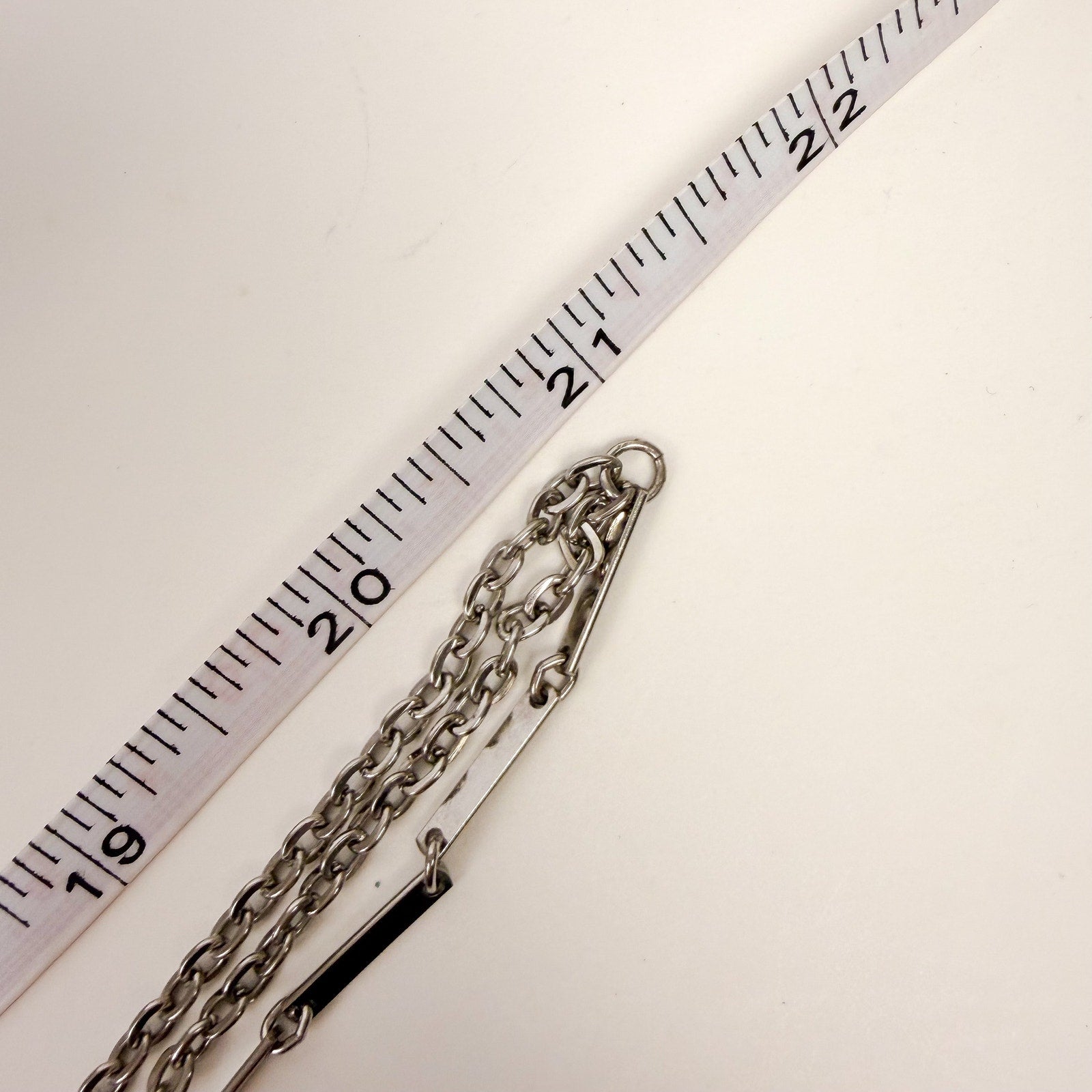 Silvery Multi-Strand Station Necklace