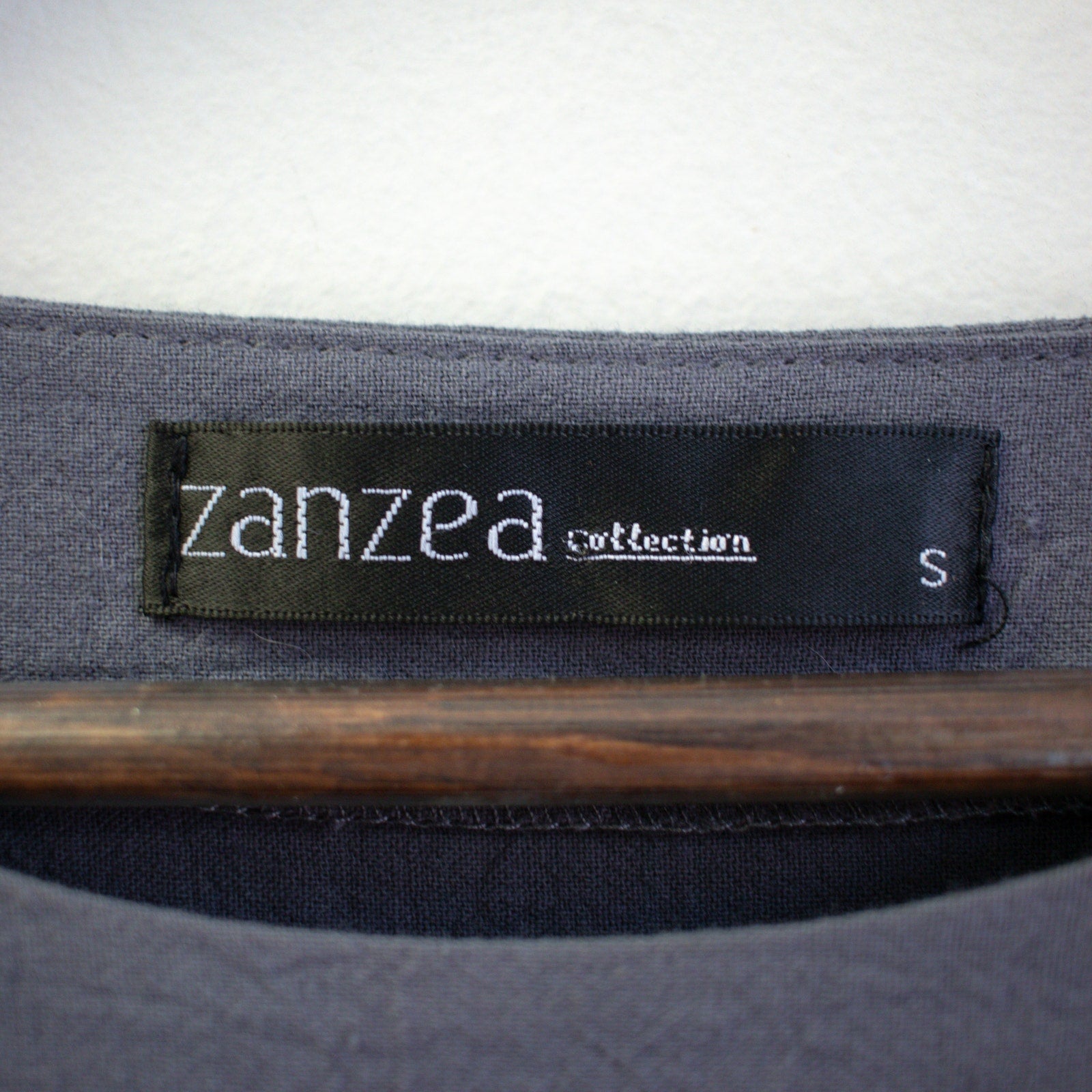 Zanzea Gray Cotton Long-Sleeve Architectural Midi Dress Size Small