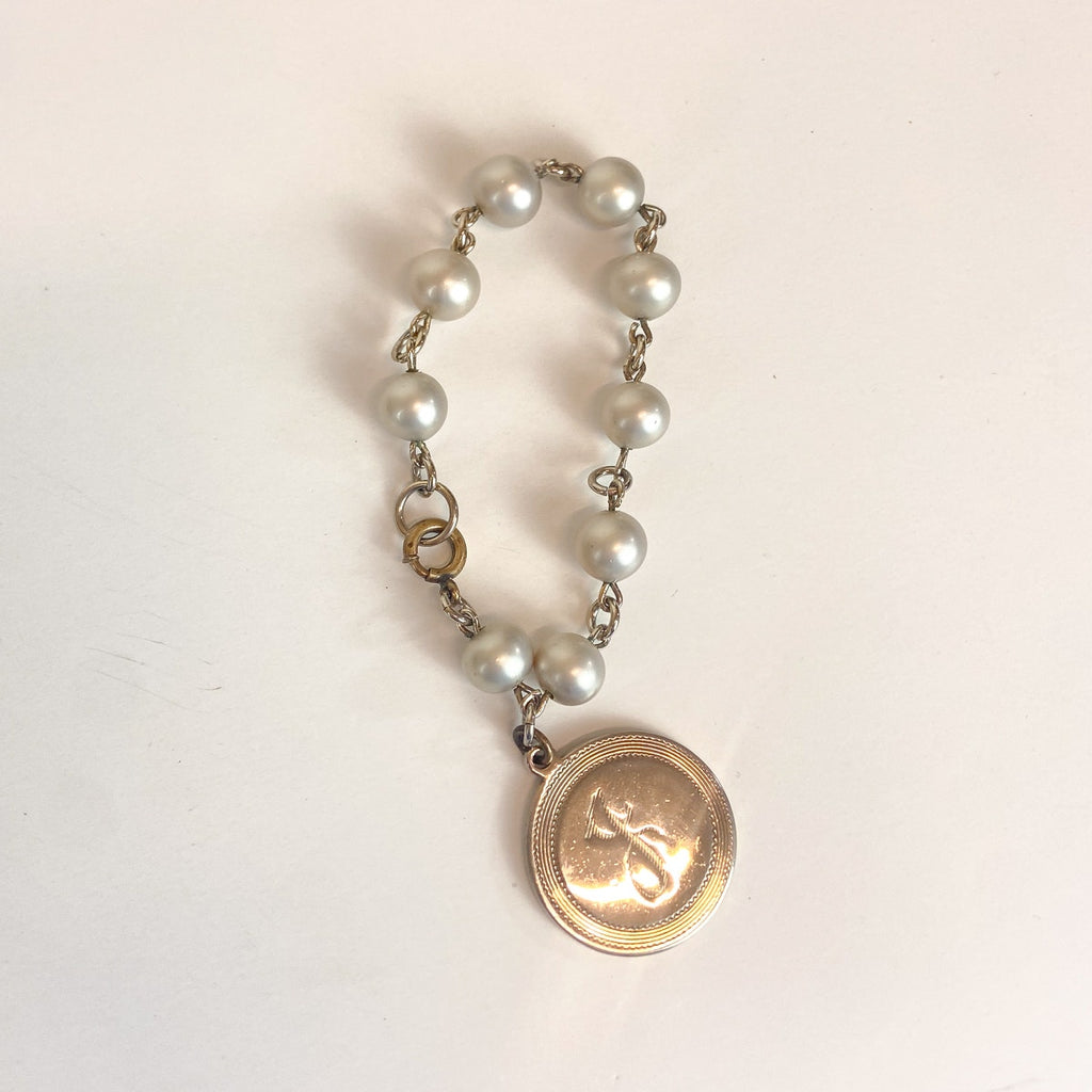 Gold Plated J Signet Bracelet