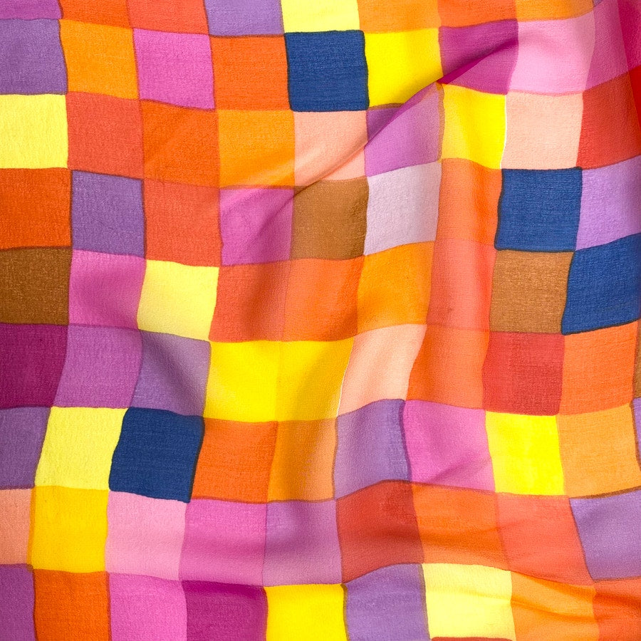 Geometric Print Rectangular Long Scarf