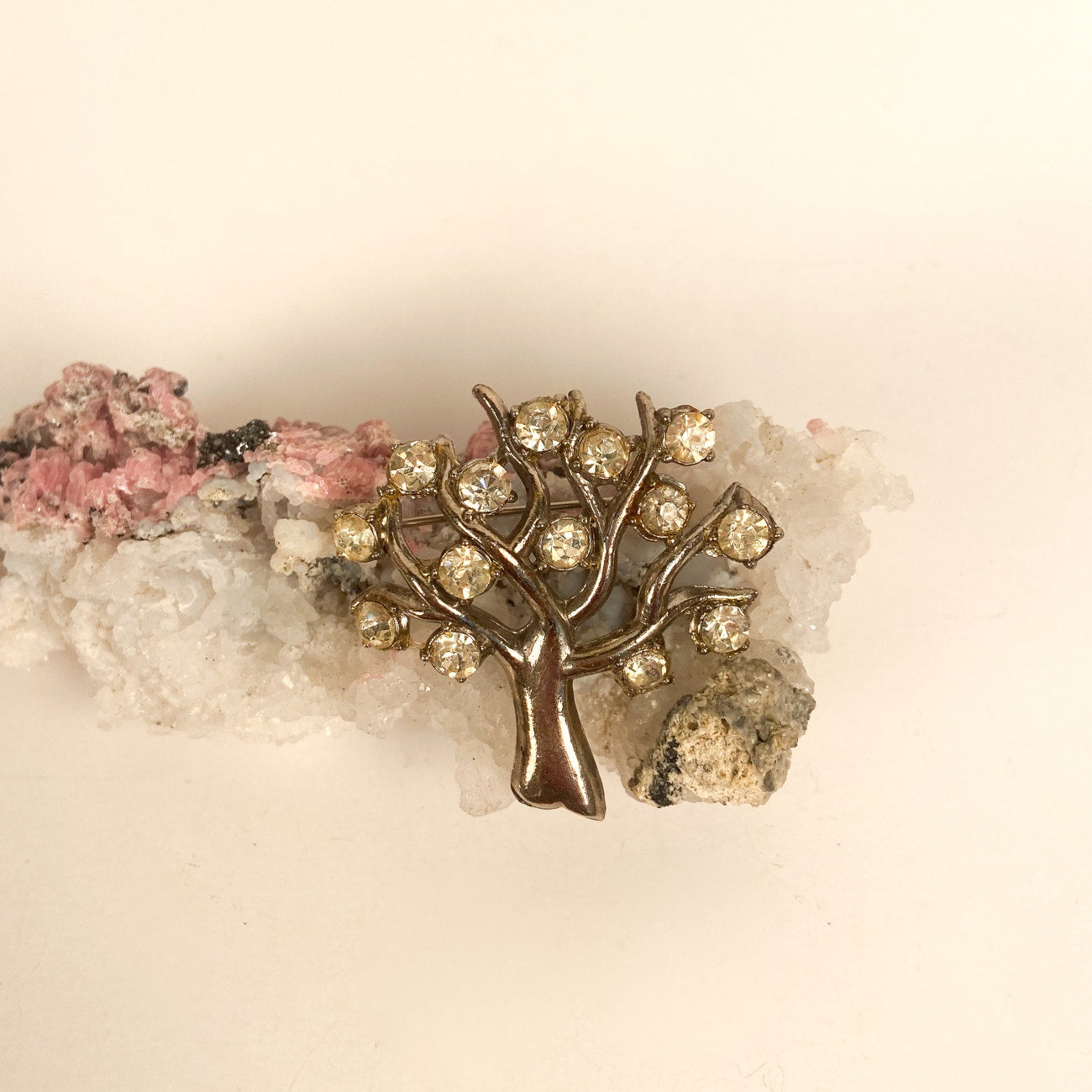 Tree of Life Rhinestone Brooch