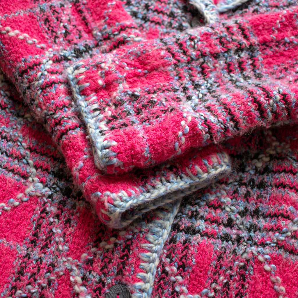 Sigrid Olsen Sport Pink and Blue Mid Length Lined Jacket Size Women's 1X