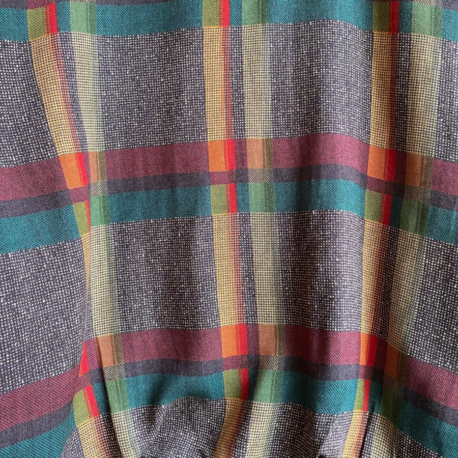 Plaid Workwear Dress Vintage Saks Fifth Avenue Pleated Skirt Drop Waist Size 12
