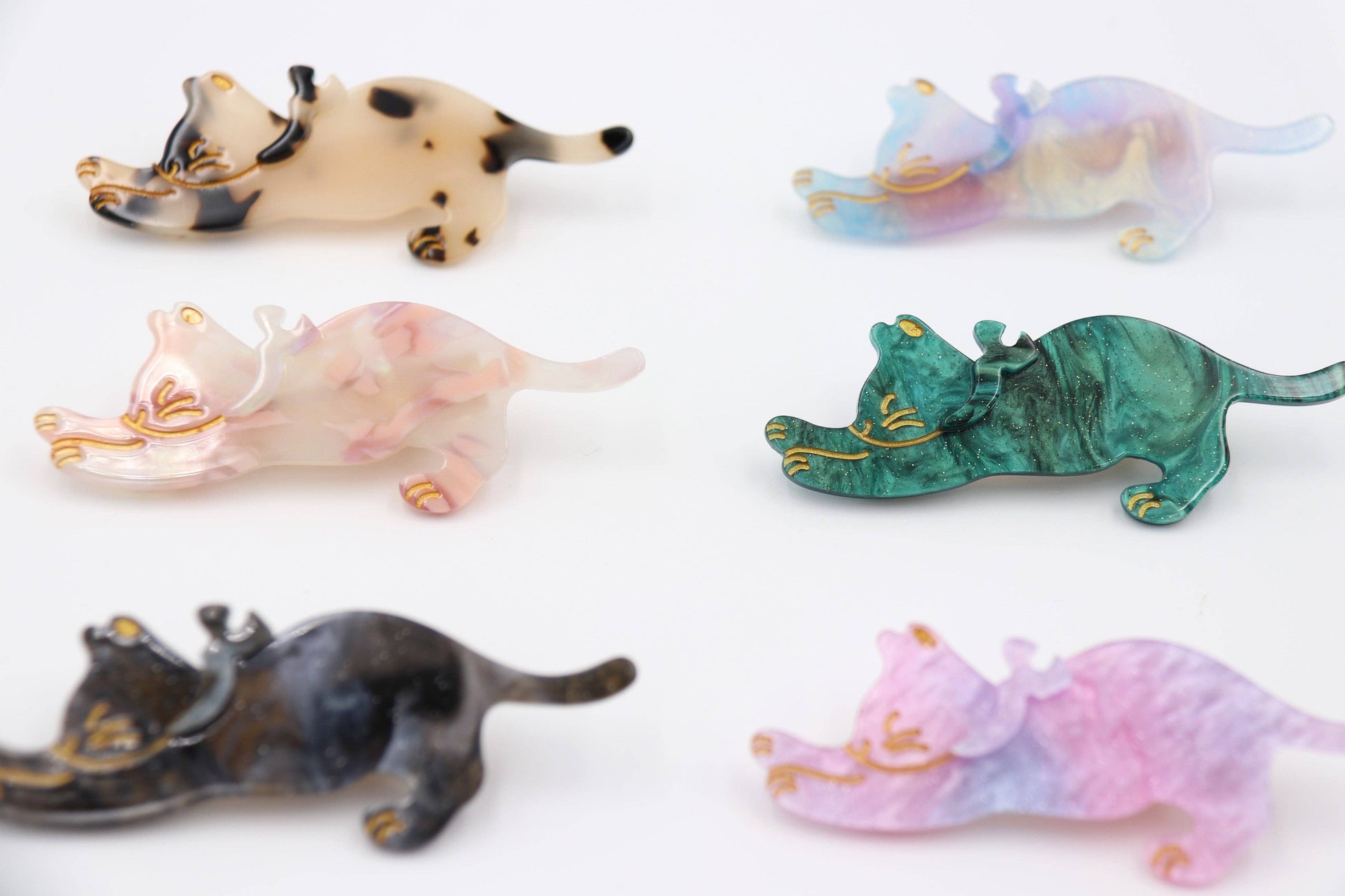 Stretching Cat Hair Clips Set of 2