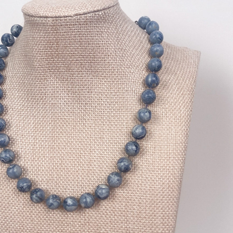Blue Beaded Vintage Necklace