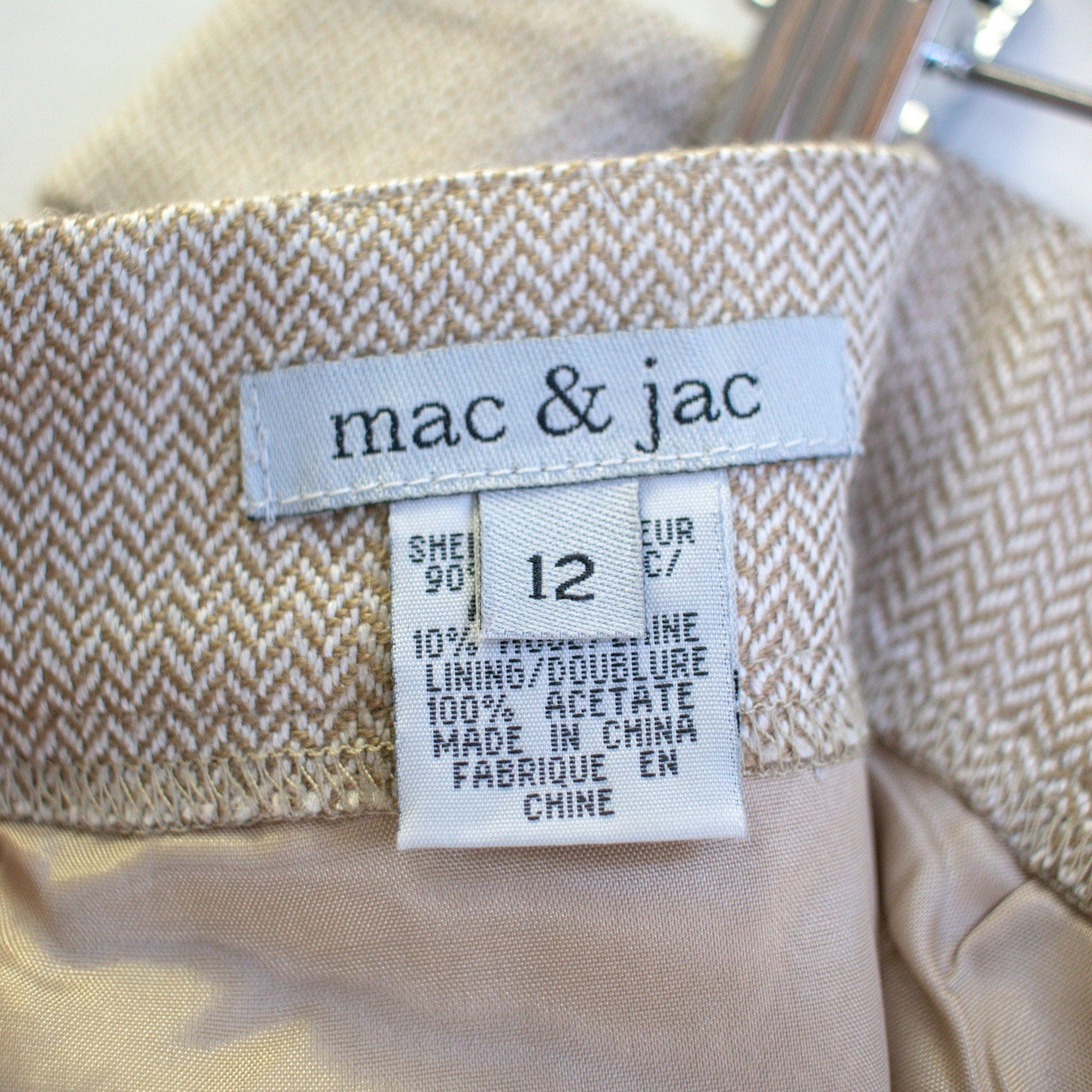 Mac & Jac Vintage Floral and Lace Accented Skirt Size 12