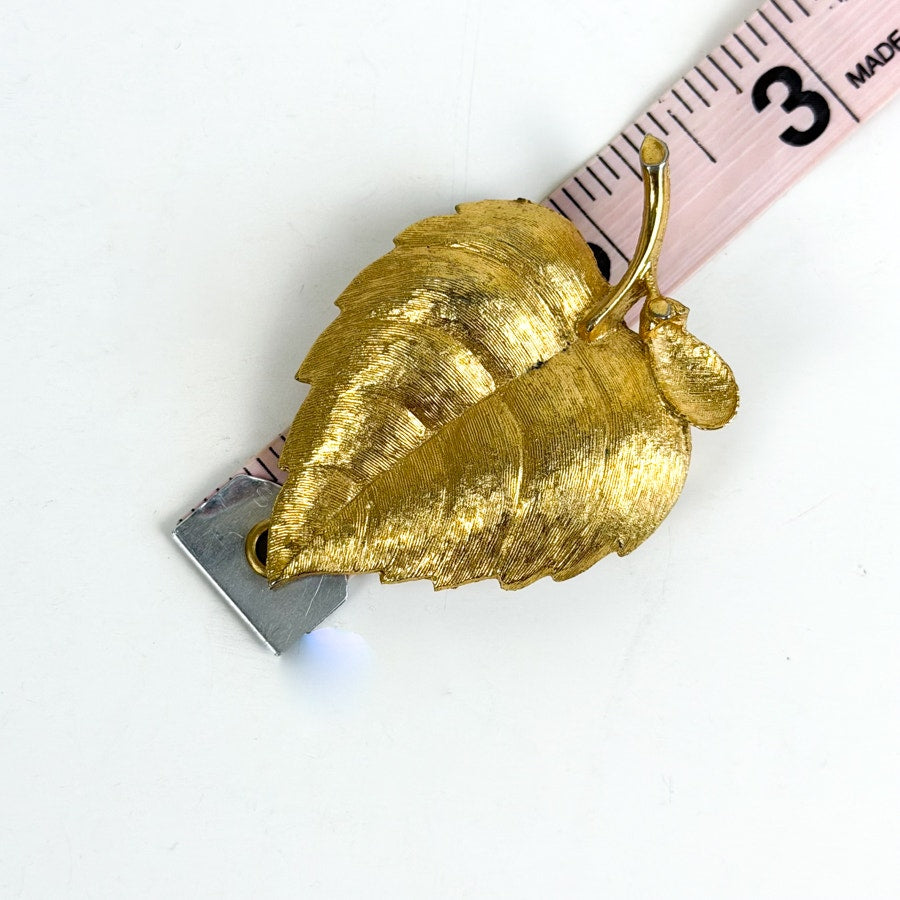 Leaf Brooch Avon Gold-Tone Fall