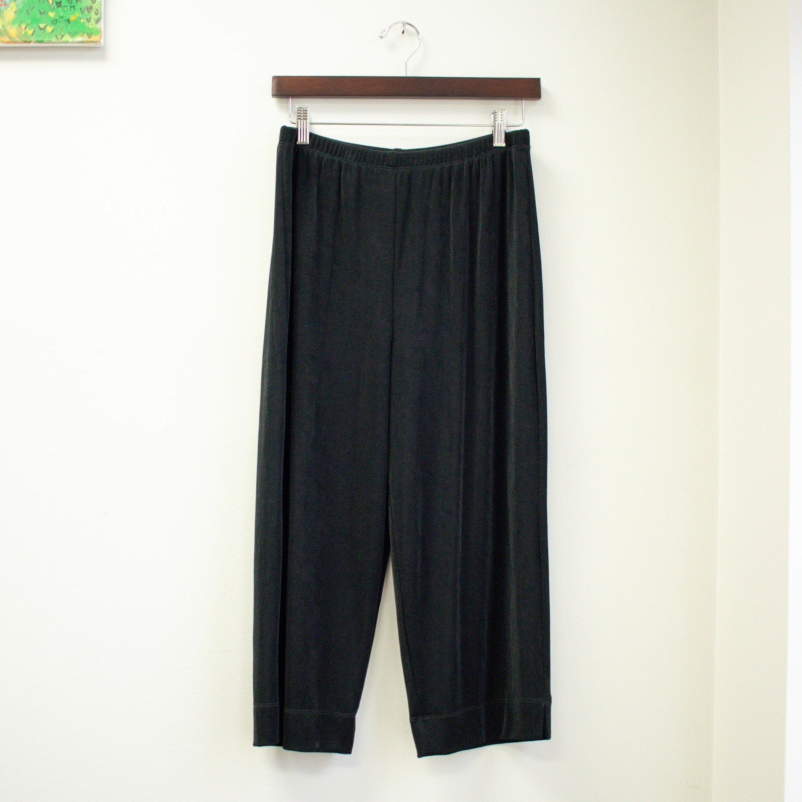 Chicos Travelers Loose Fit Black Leggings Size 1