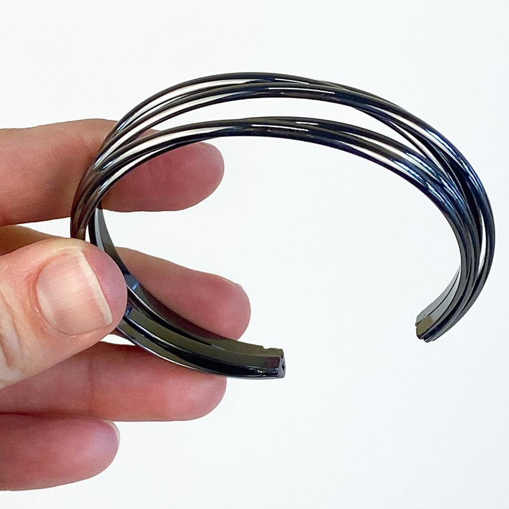 Gunmetal Gray Cuff Bracelet