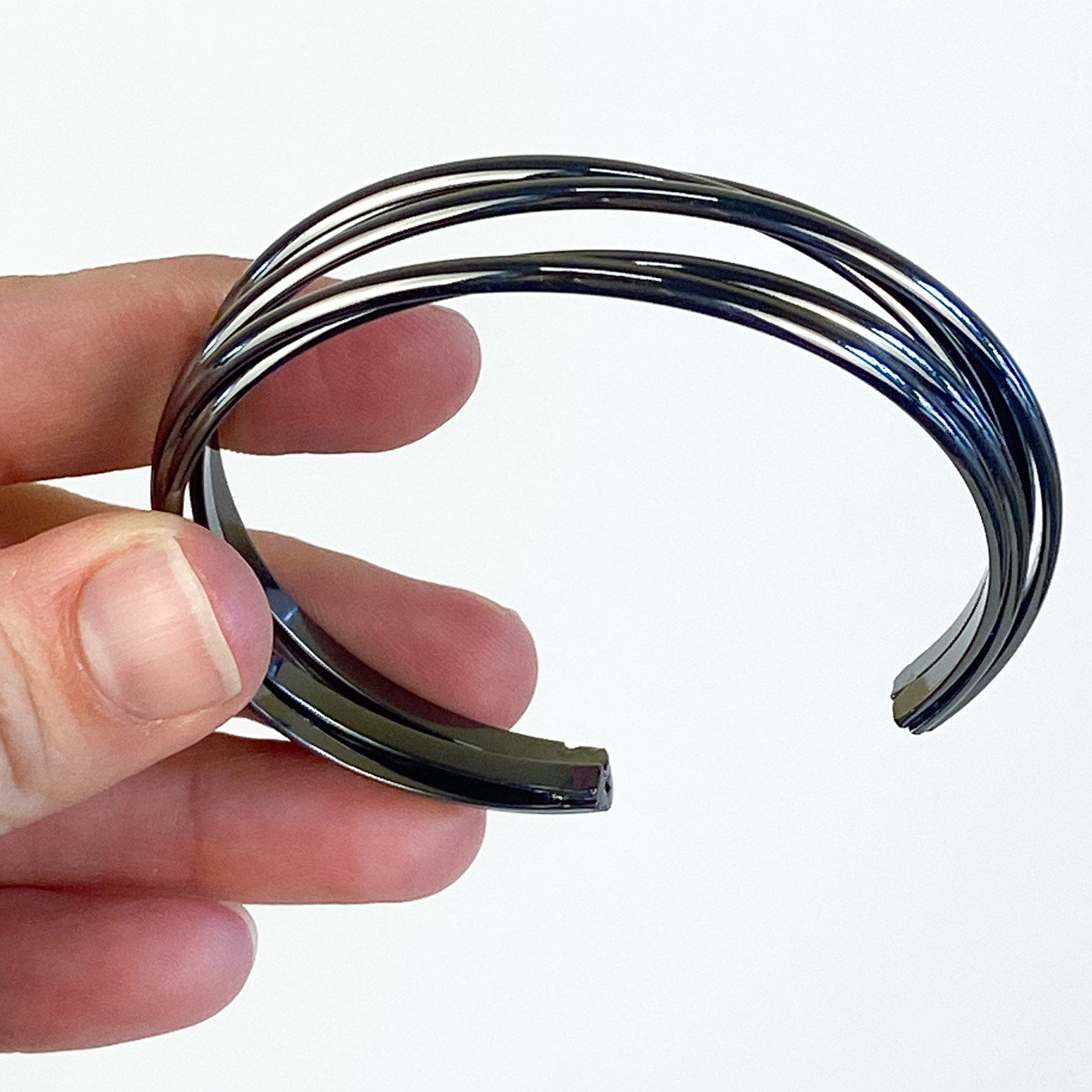 Gunmetal Gray Cuff Bracelet
