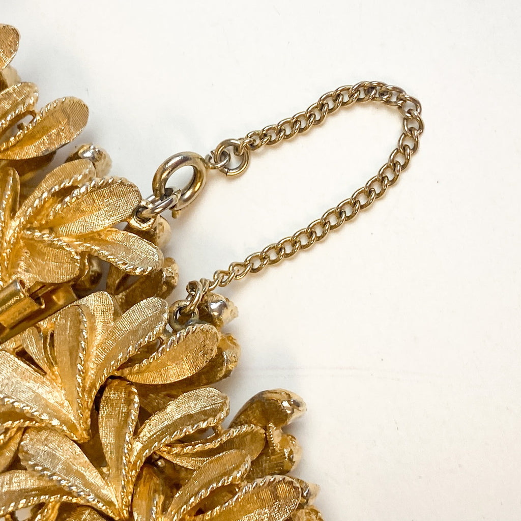Francois Vintage Necklace Bracelet Set Matching Gold Tone Costume Jewelry