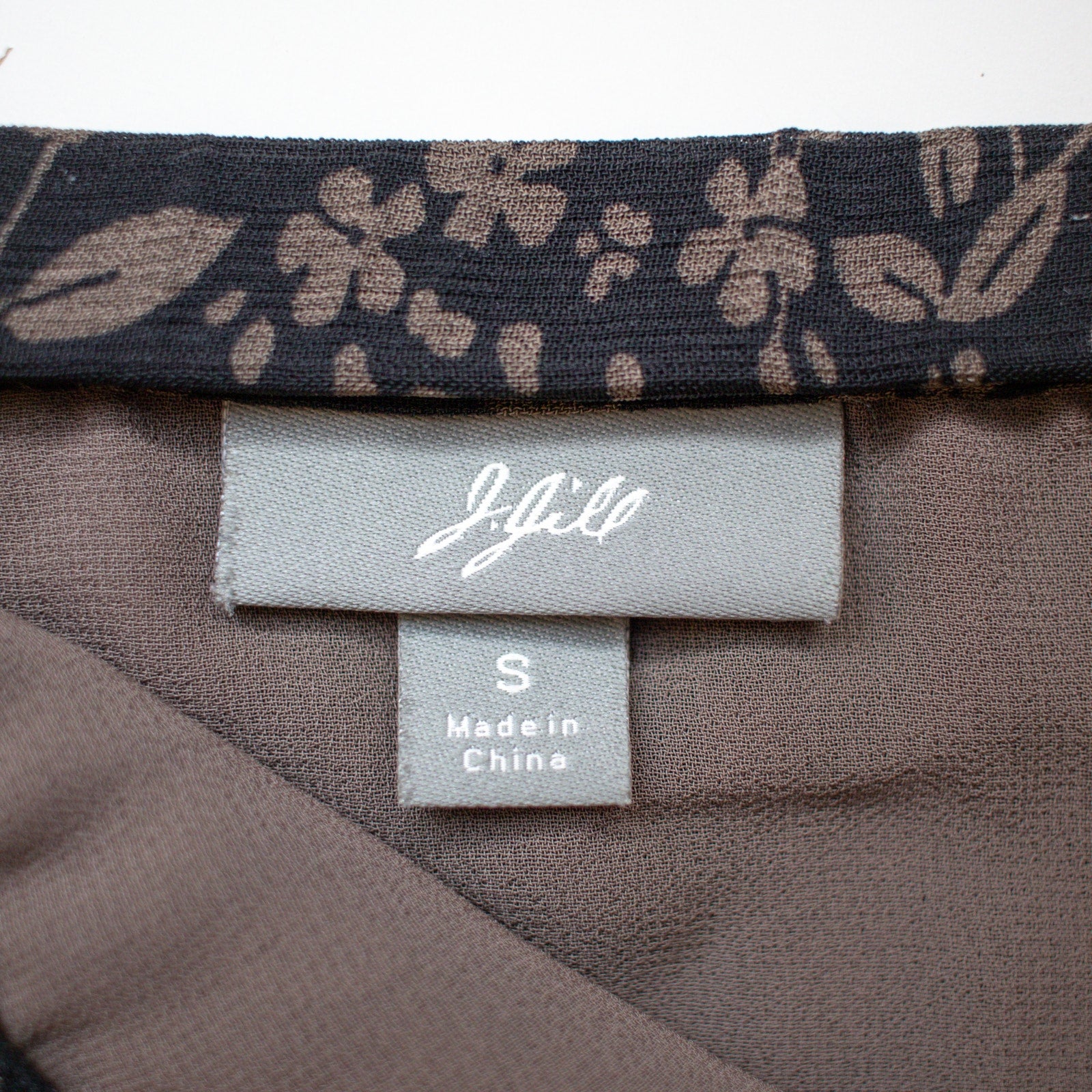 J. Jill Black and Brown Floral Print Fully Lined Maxi Skirt Size Small