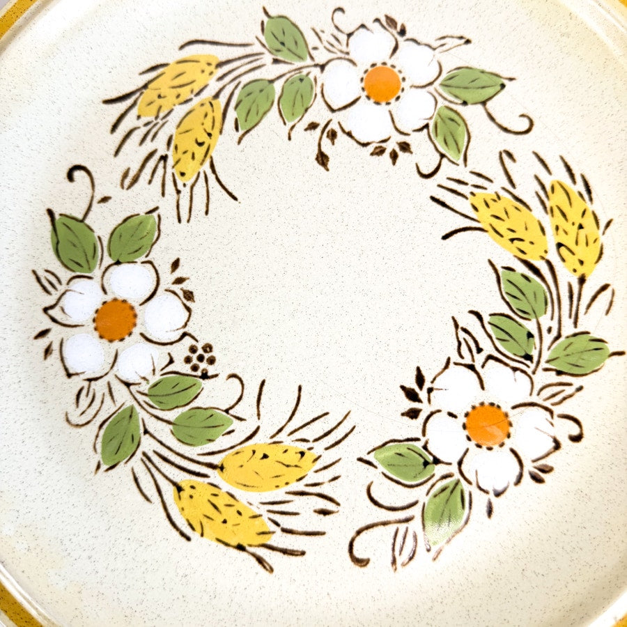 HEARTHSIDE Prairie Flowers Dinner Plate Garden Festival Hand Painted Stoneware