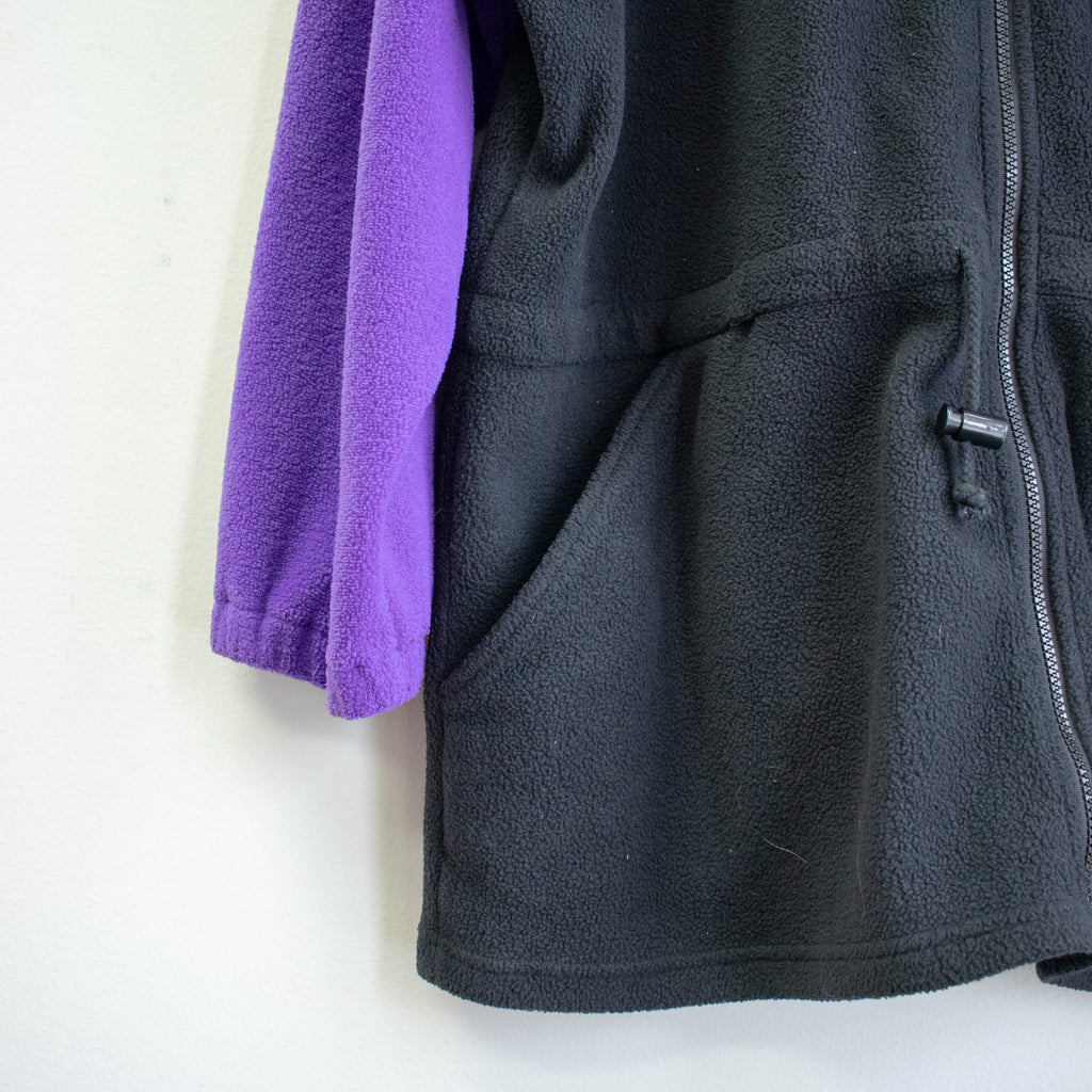 Denim & Co. 90s Color Block Fleece Zip-up Size 1X