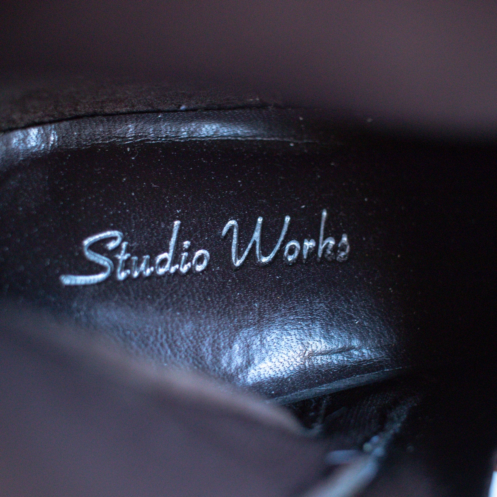 Studio Works Bohemian Brown Heeled Ankle Boots Size 9