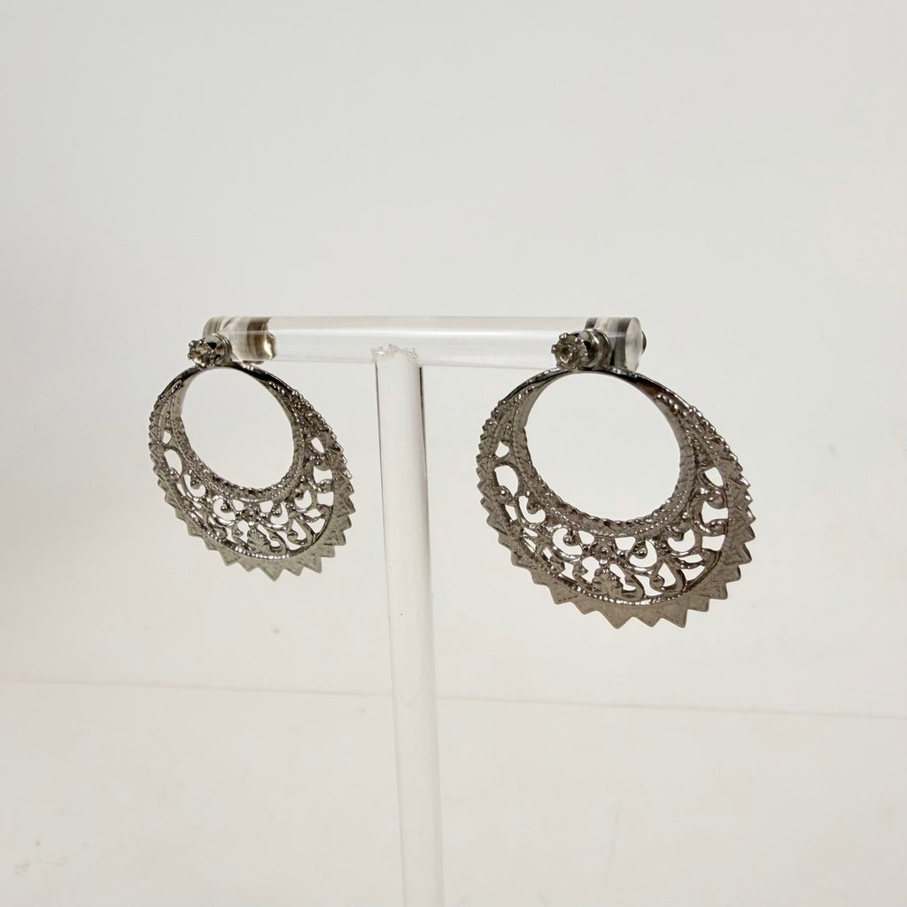 Silvery Lacey Earrings